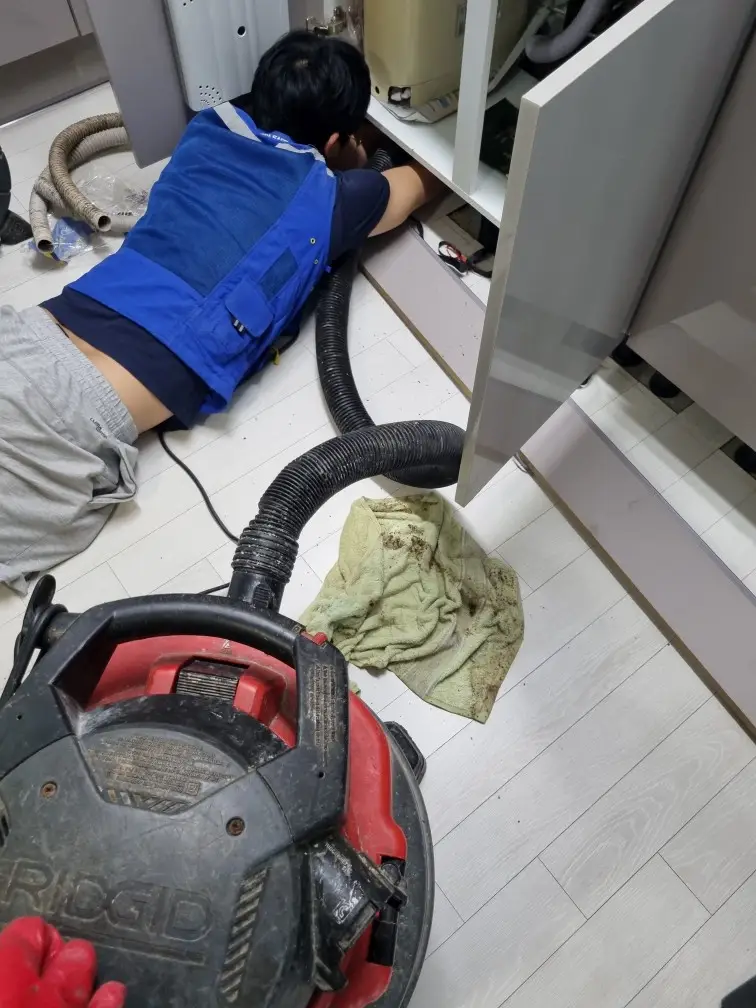 싱크대 막힘 작업 3